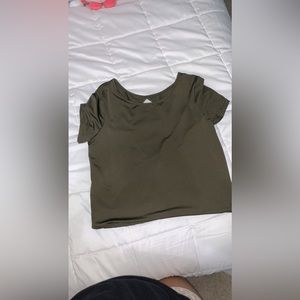 Cut out back gym shirt